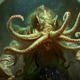 Illustration for article titled Giant prehistoric krakens may have sculpted self-portraits using ichthyosaur bones